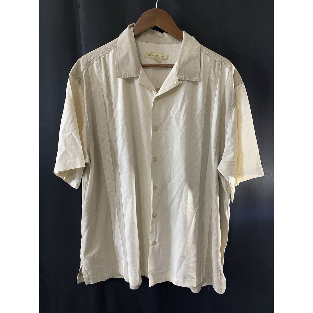 Joseph & Feiss Men's Cabana Shirt Size XXL 100% Silk Tropical Beach Vacation Fun